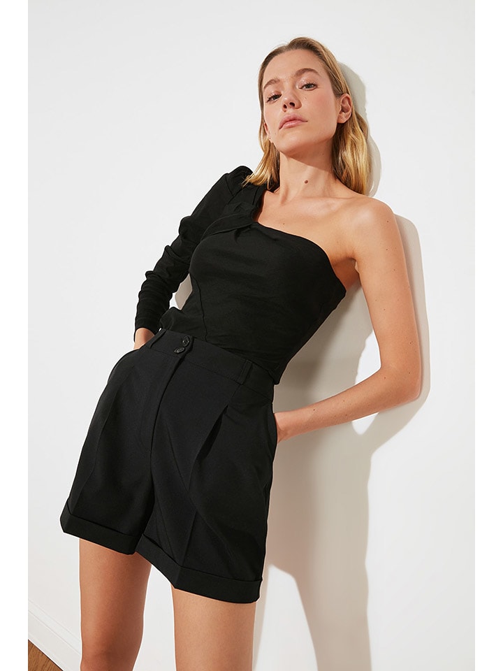 Zwarte travelstof korte broek van Thombiq - Fashion to Fashion