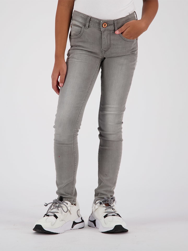 Spijkerbroek "Bettine" - skinny fit - lichtgrijs