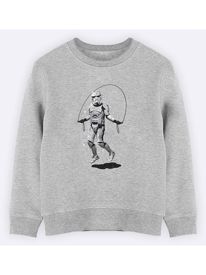 Bluza "Stormtrooper skipping" w kolorze szarym
