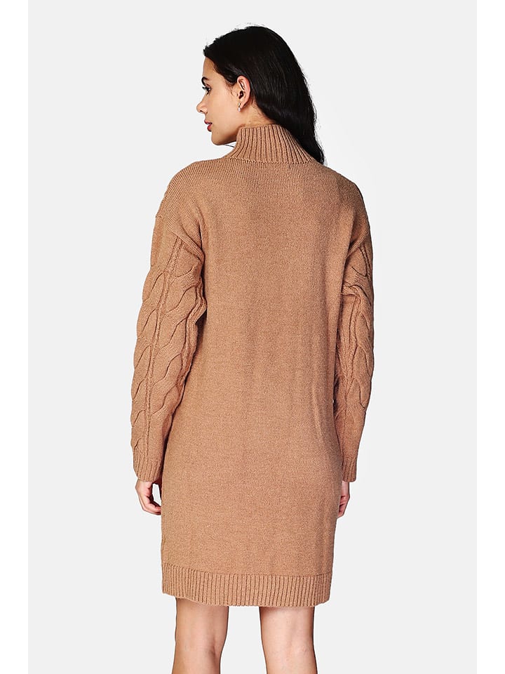 Gebreide jurk camel new arrivals