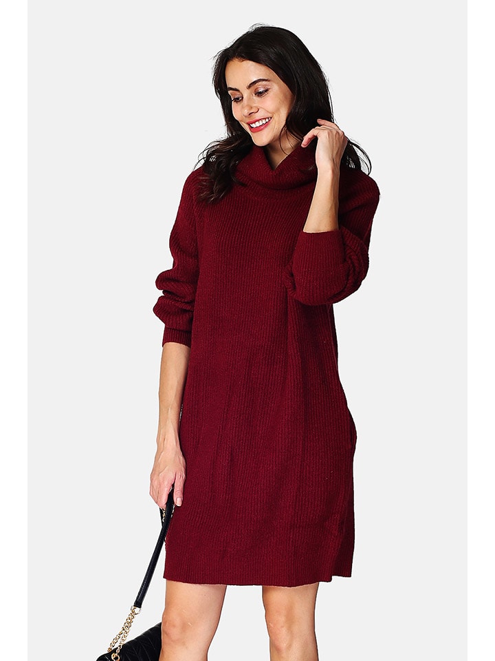 ASSUILI Gebreide jurk bordeaux goedkoop kopen limango