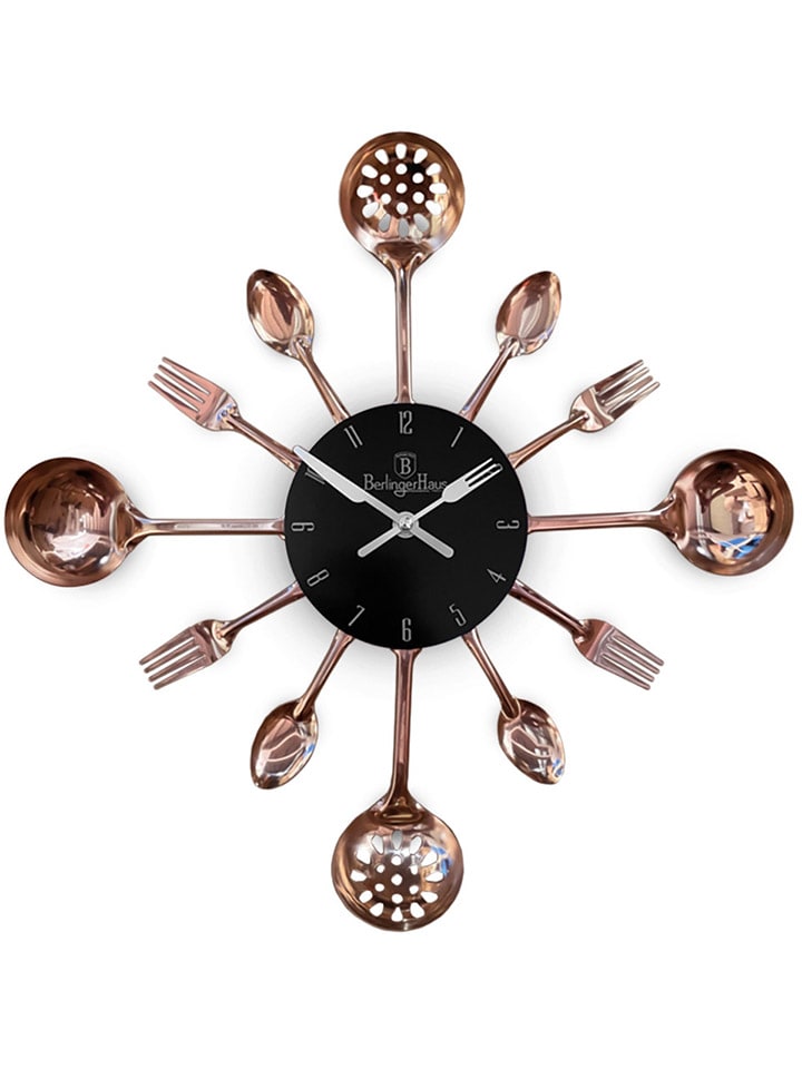 Küchenuhr in Roségold/ Schwarz