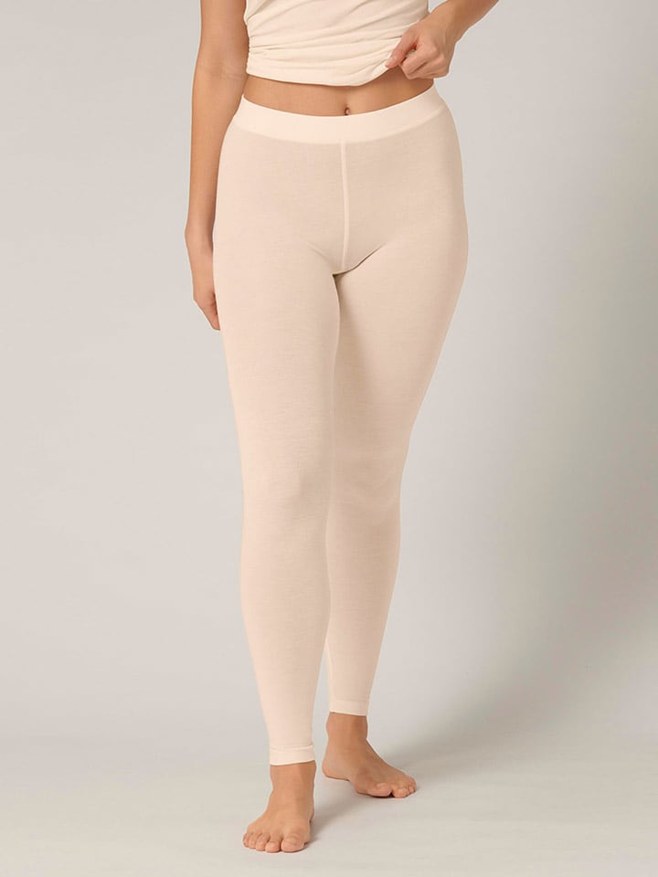 Legginsy w kolorze beżowym