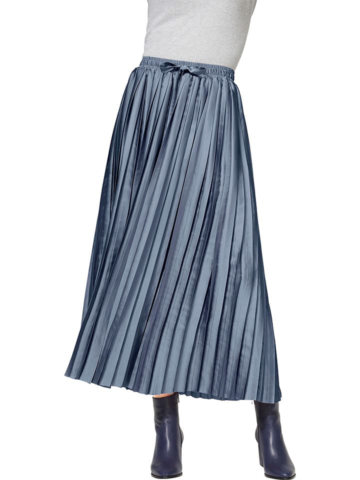 Blauwe plissé rok outlet