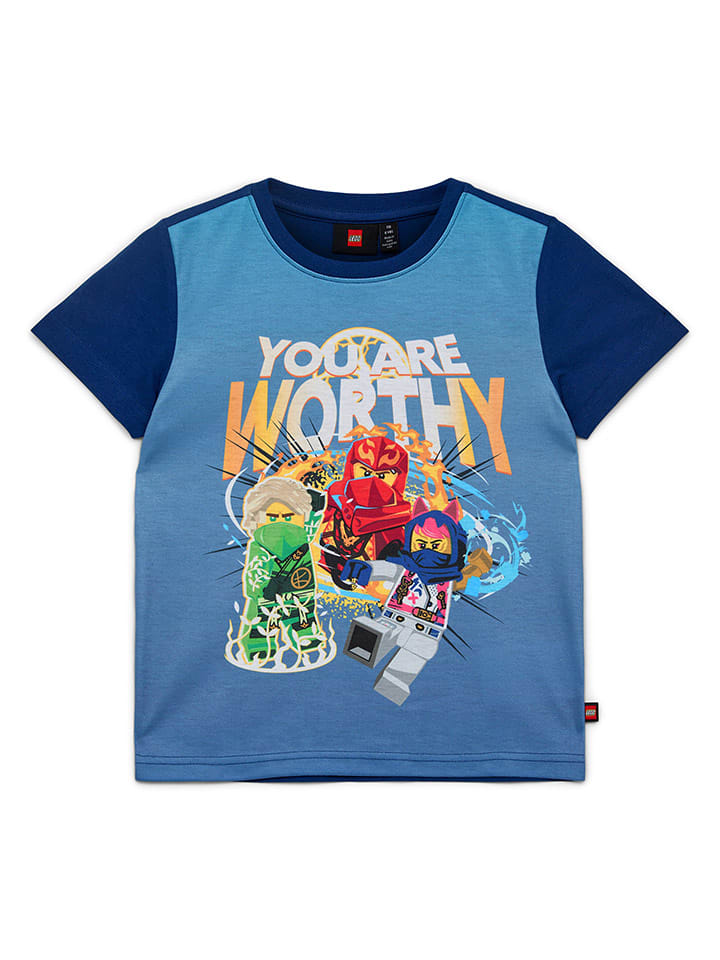 Shirt donkerblauw/meerkleurig