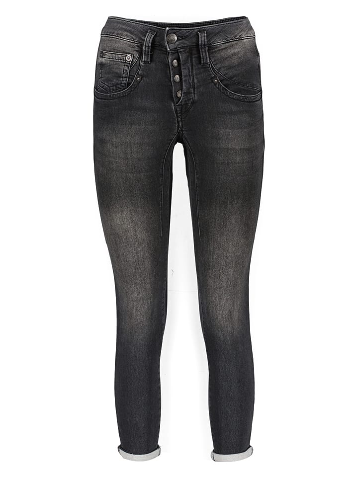 Dżinsy - Skinny fit - w kolorze czarnym