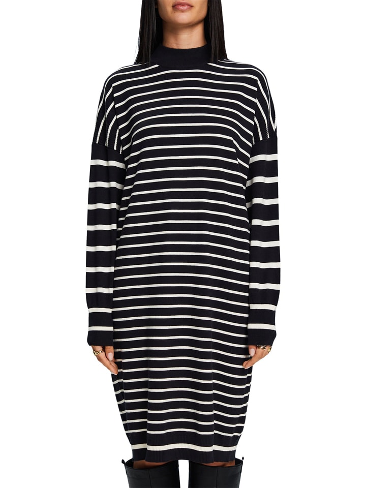 ESPRIT Jurk zwart creme goedkoop kopen limango
