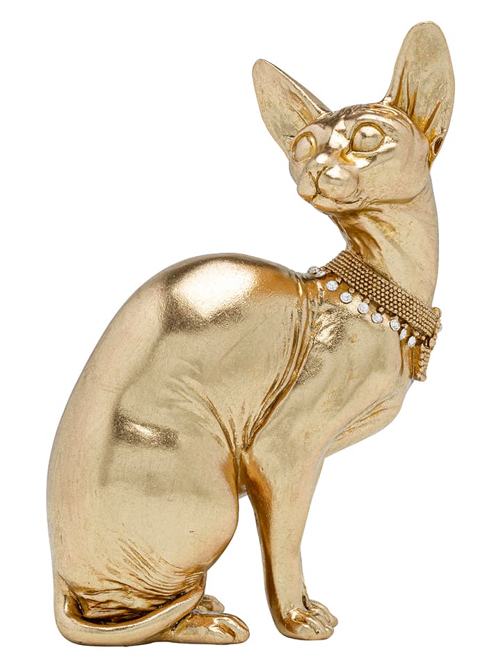 Kare Dekofigur Sitting Cat Audrey in Gold - (H)27 cm günstig kaufen