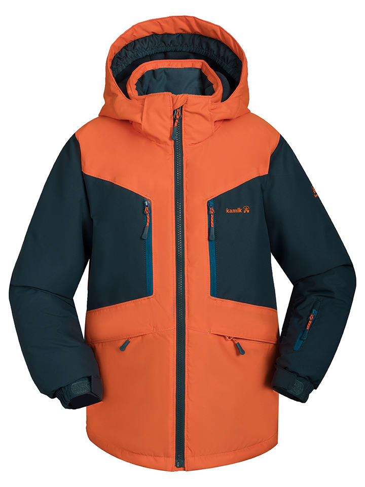 Ski-/ Snowboardjacke "Max" in Orange/ Dunkelblau