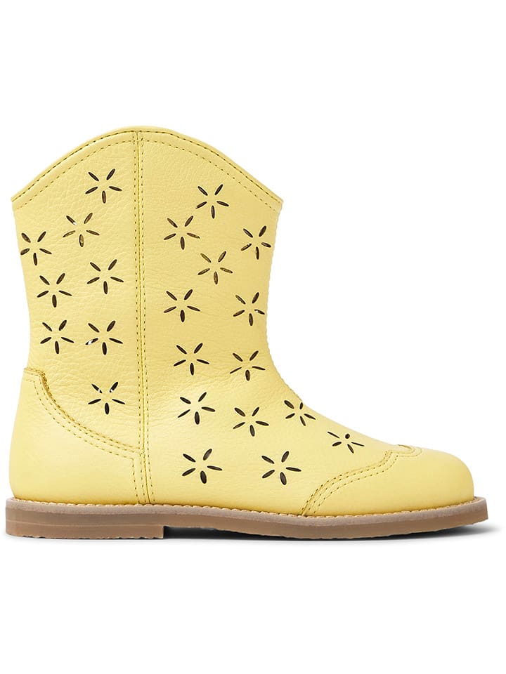 Leder-Boots in Gelb