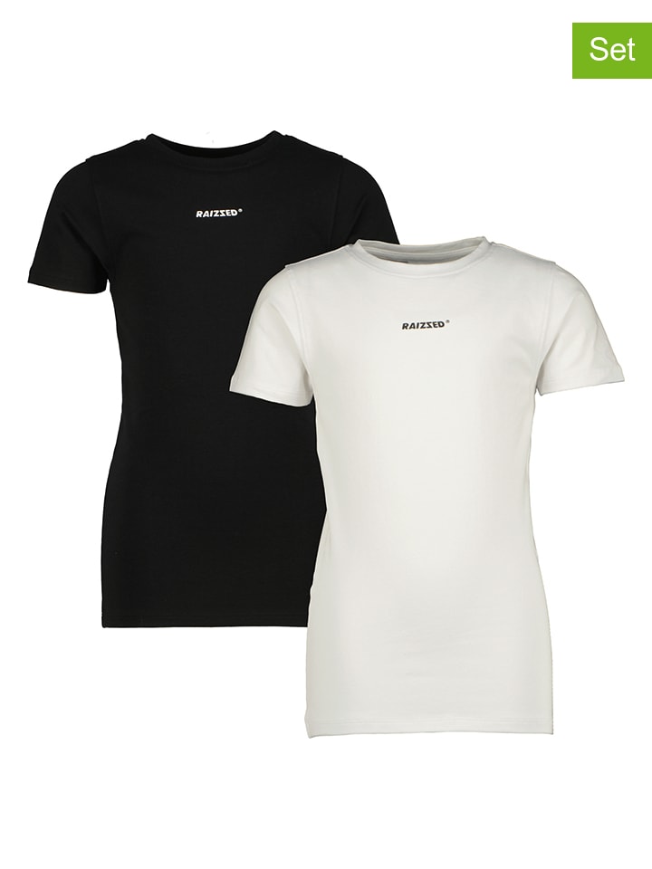 2er-Set: Shirts in Schwarz/ Weiß