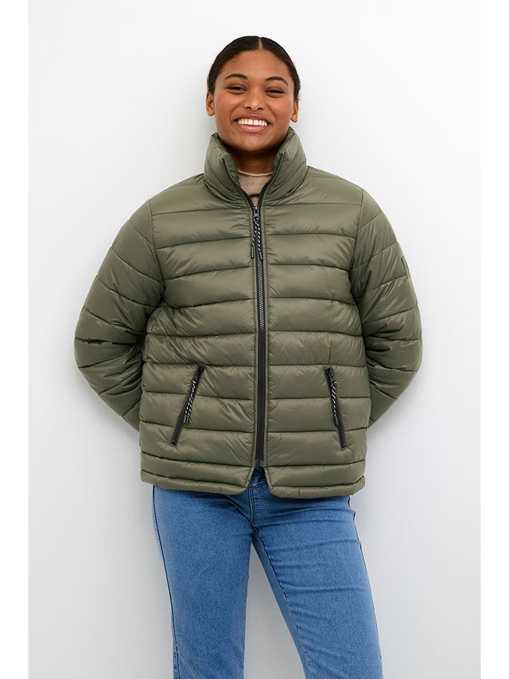 Steppjacke in Khaki