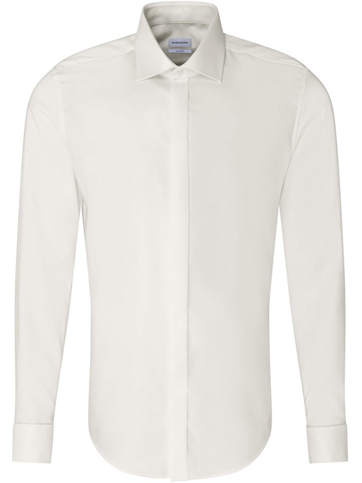 Blouse - shaped fit - crème