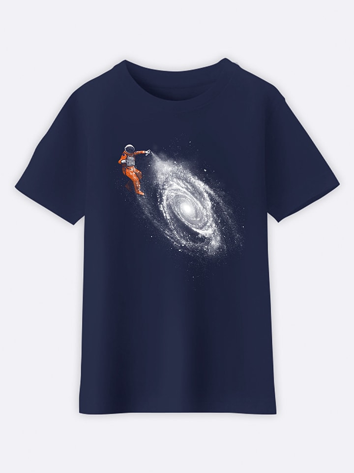 Koszulka "Space art" w kolorze granatowym