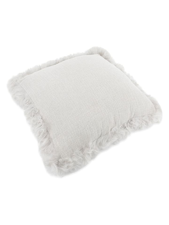 Schapenvacht kussen grijs - (L)45 x (B)45 cm