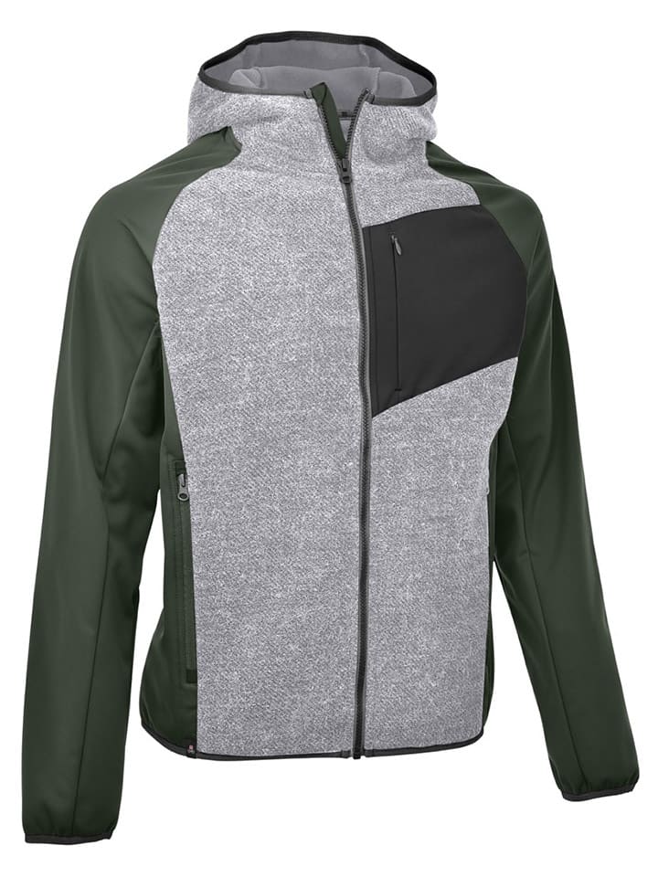 Hybridjacke "Engelberg" in Grün/ Grau