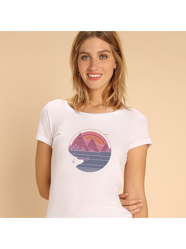 Shirt "The mountains are calling" in Weiß