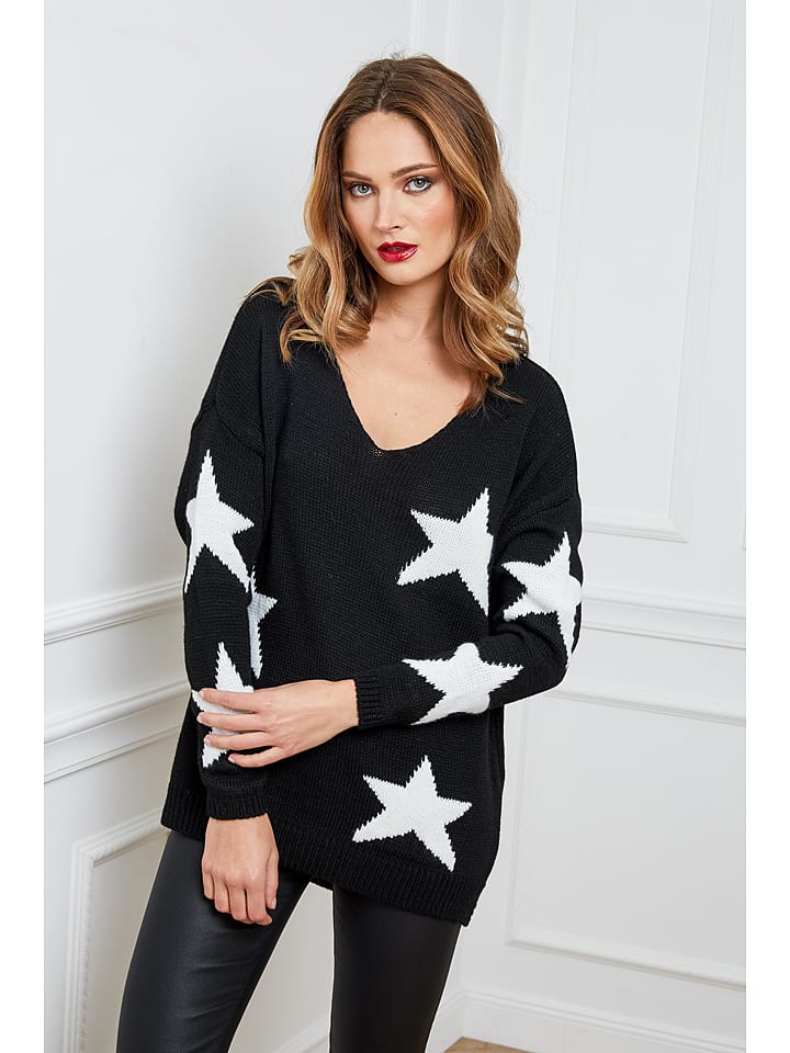 Sweter "Tami" w kolorze czarno-białym