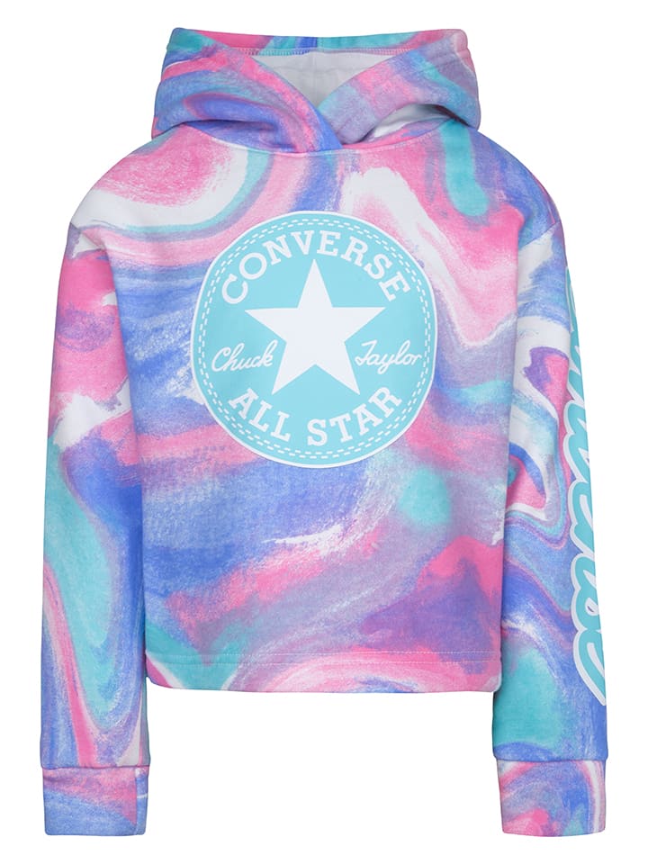 Hoodie paars/lichtblauw