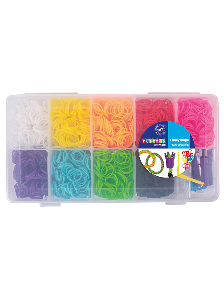 2700-częściowy zestaw kolorowych gumek Loom Bands - 5+