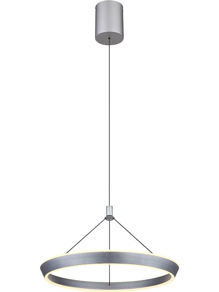 LED-Hängeleuchte "Ferra" in Silber - (H)200 x Ø 50 cm