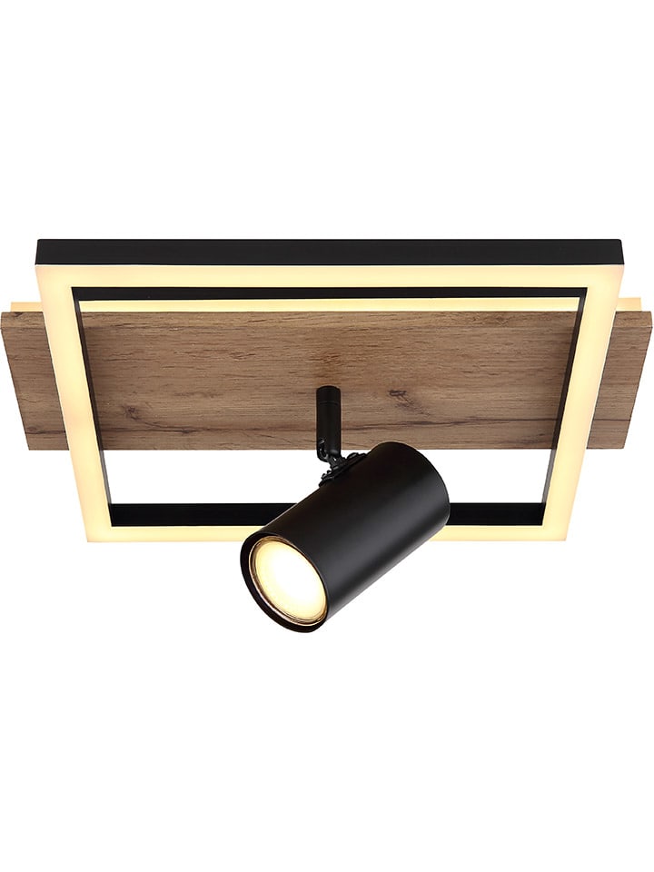 LED-Deckenleuchte "Kassu" in Hellbraun/ Schwarz - (L)72 x (B)27 x (H)18 cm