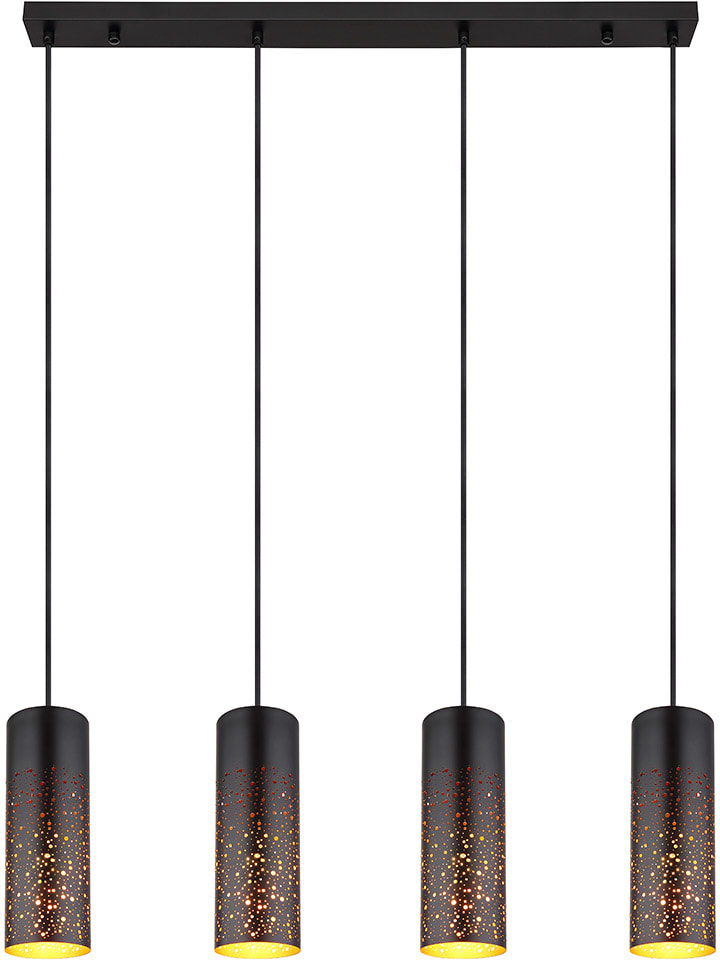 Hängeleuchte "Crocky" in Schwarz - (L)80 x (B)10 x (H)150 cm 