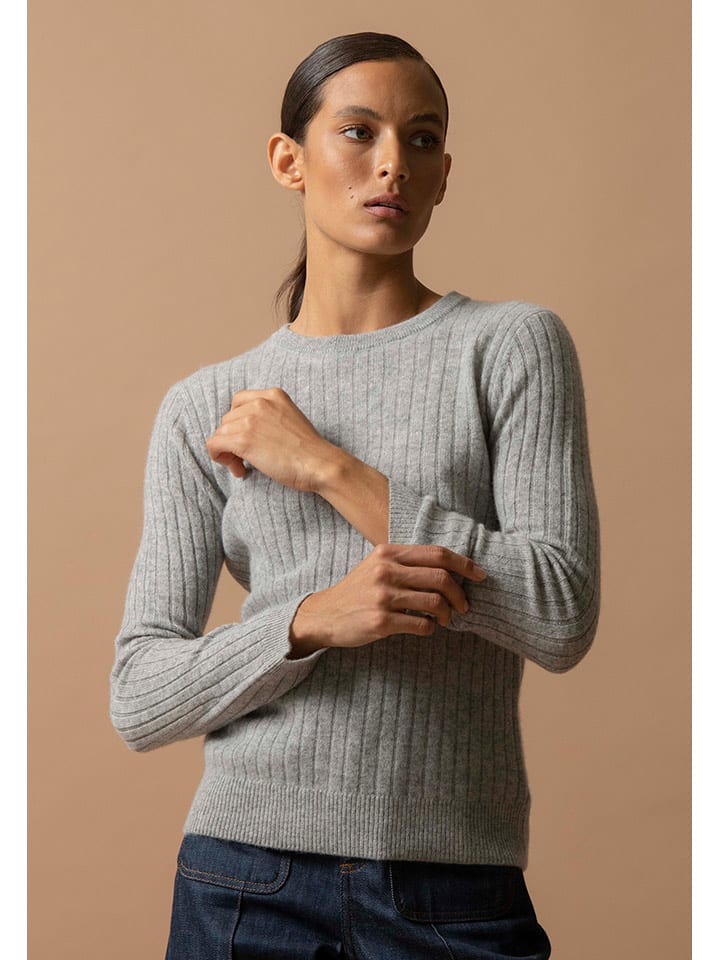 Kaschmir-Pullover "Kylie" in Hellgrau