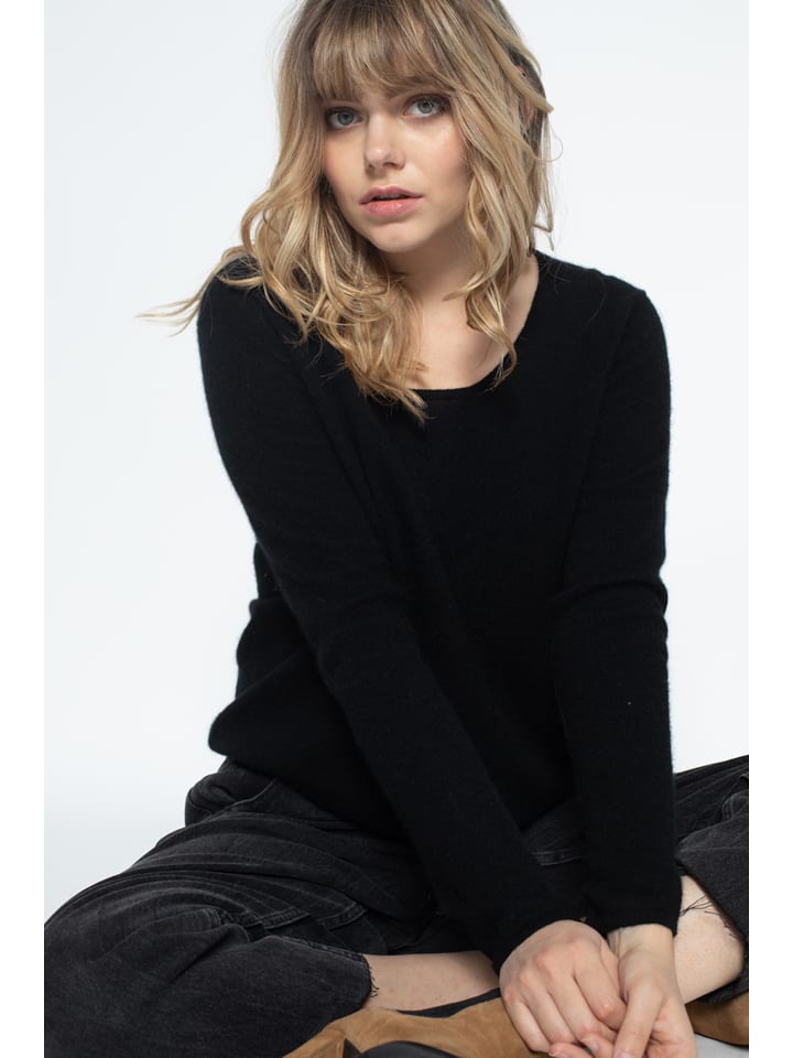 Kaszmirowy sweter "Lindsay" w kolorze czarnym