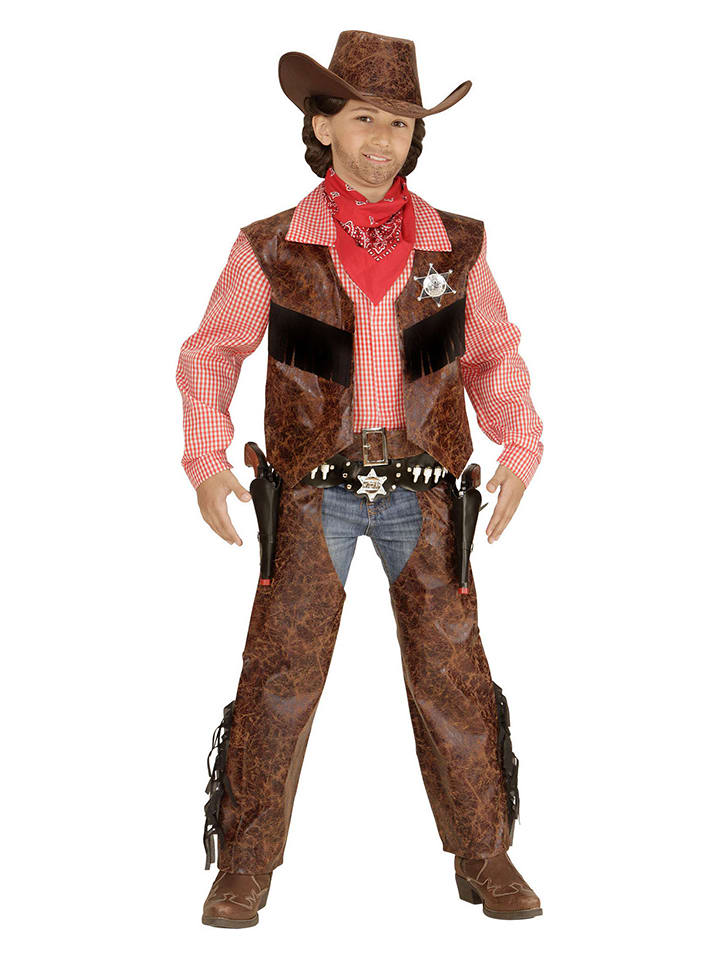 3-częściowy kostium "Cowboy" w kolorze brązowym