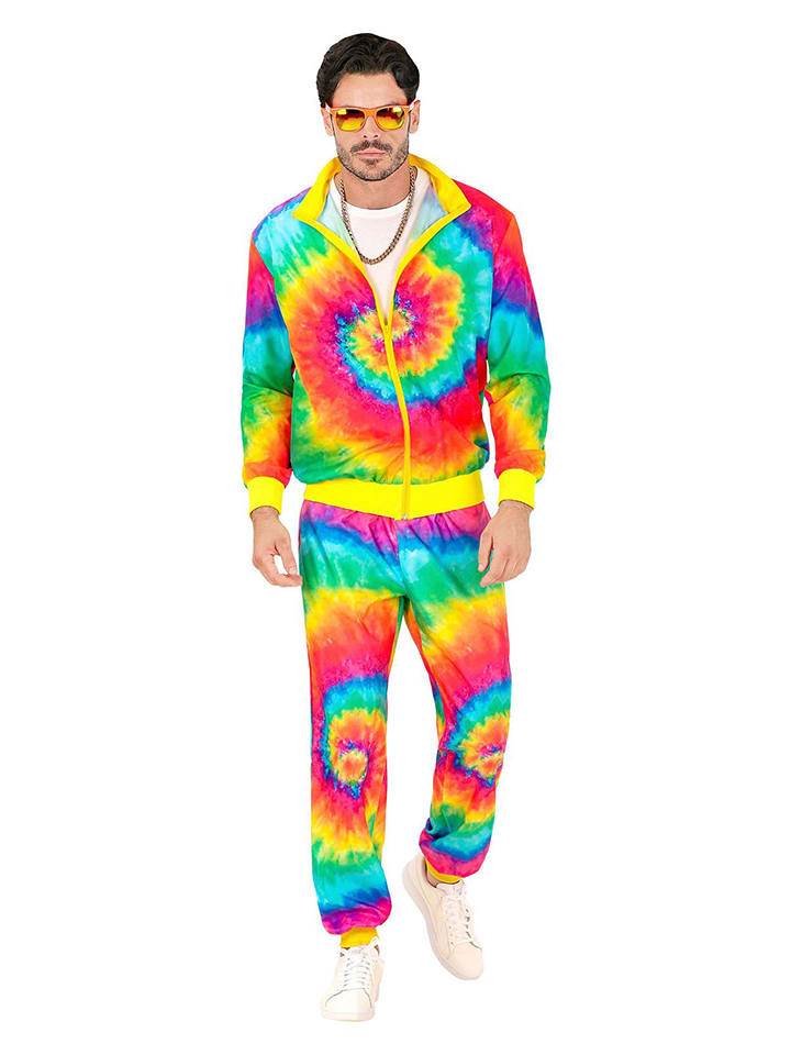2tlg. Kostüm "Hippie" in Bunt