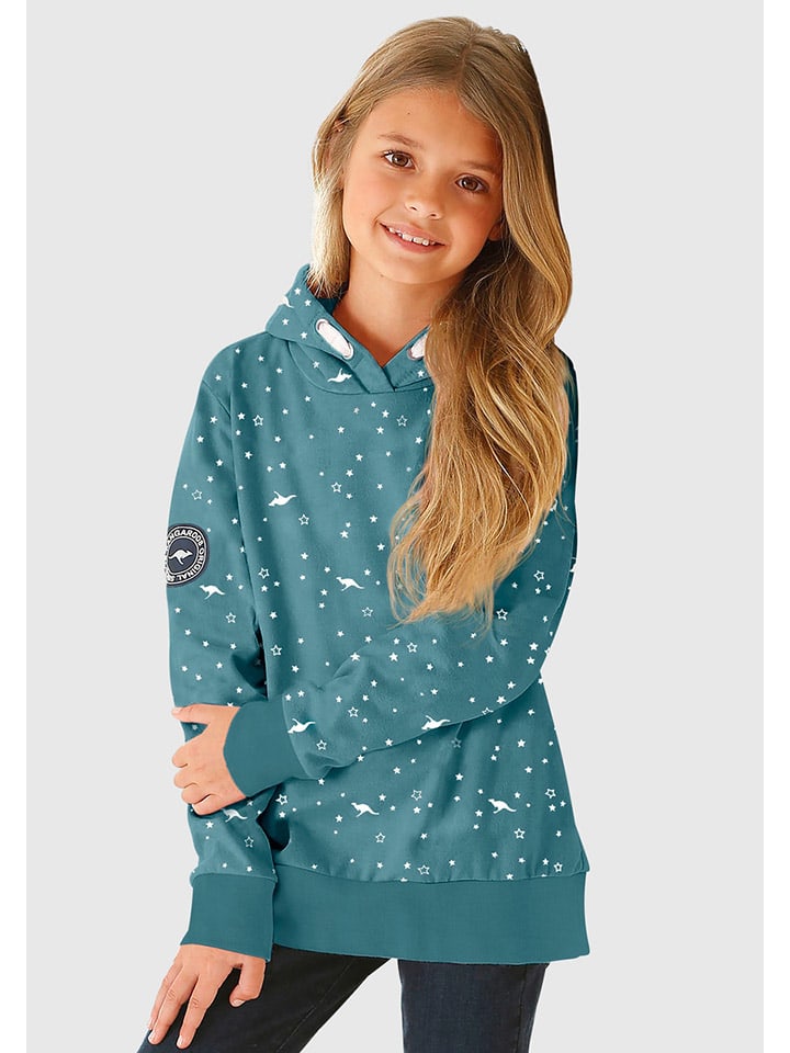 Hoodie in Türkis