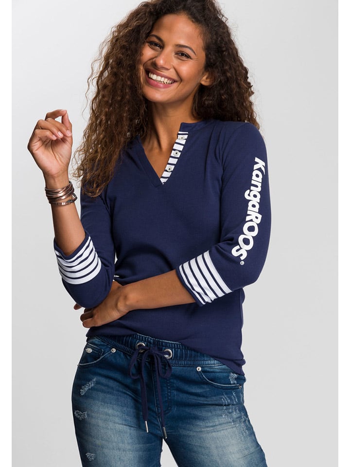 Longsleeve in Dunkelblau