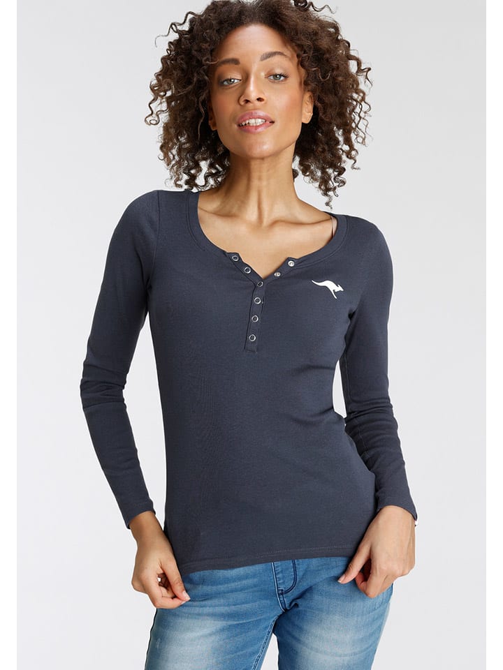 Longsleeve in Dunkelblau