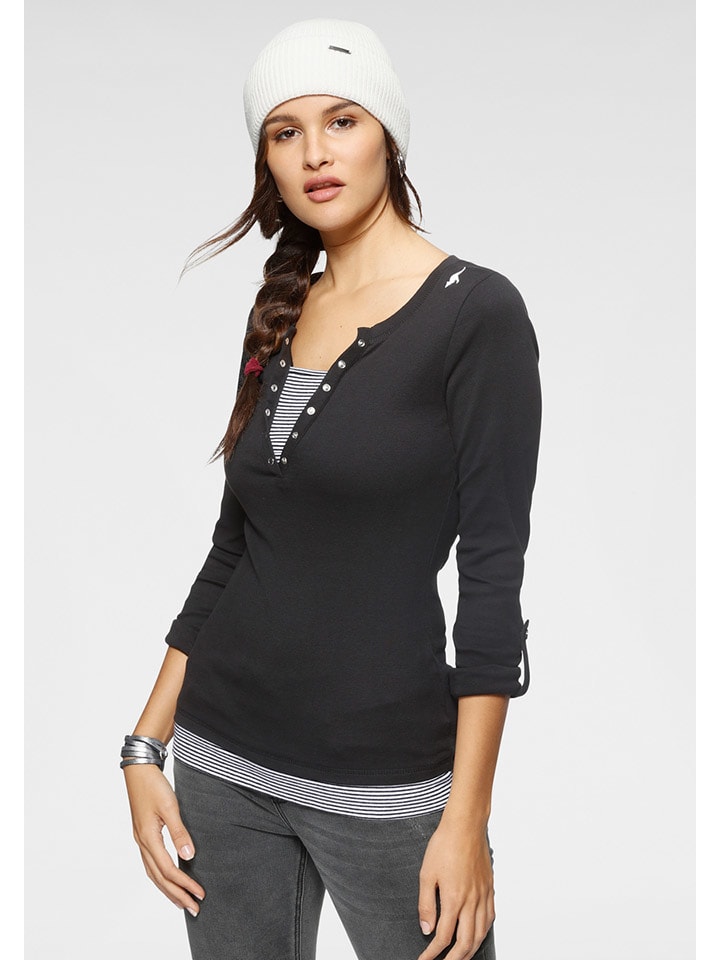 Longsleeve in Schwarz