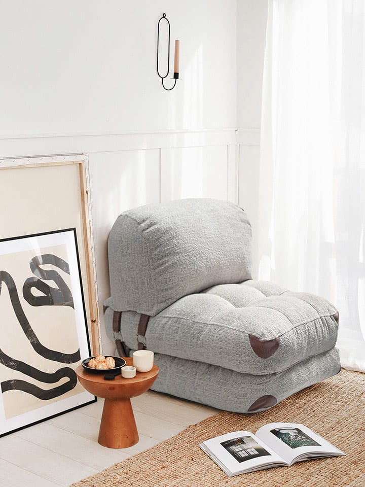 Sofa w kolorze szarym - 60 x 70 x 80 cm