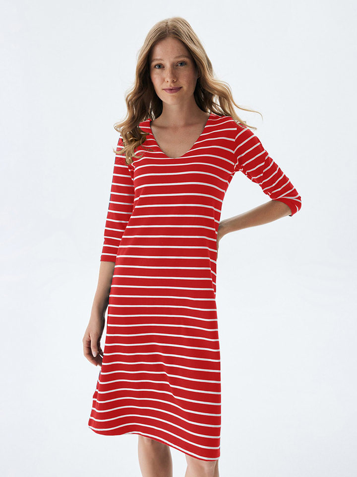 LTB Jurk Loyata wit rood goedkoop kopen limango