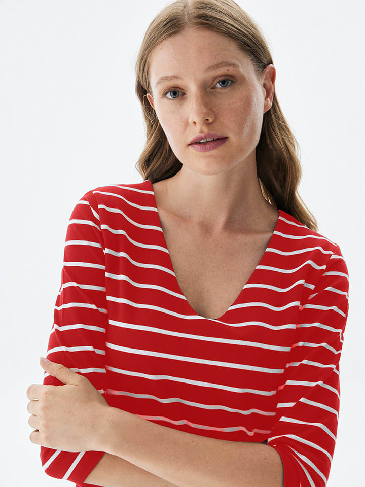 LTB Jurk Loyata wit rood goedkoop kopen limango