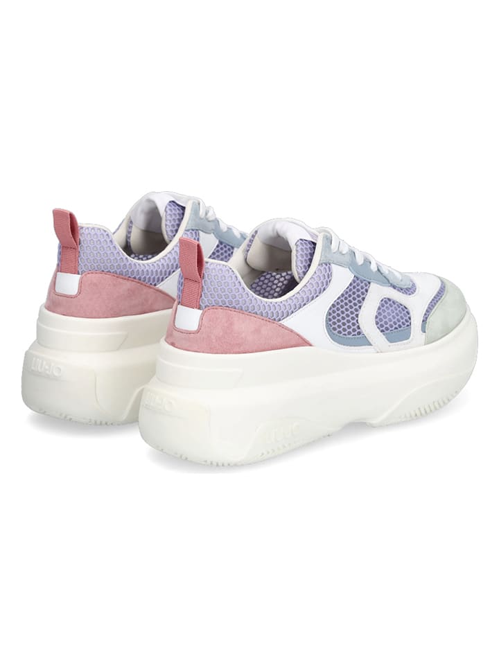 Liu Jo Sneakers wit paars roze goedkoop kopen limango