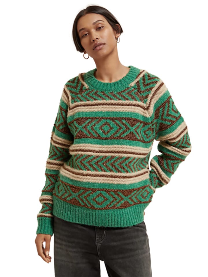 Scotch Soda Trui groen beige goedkoop kopen limango