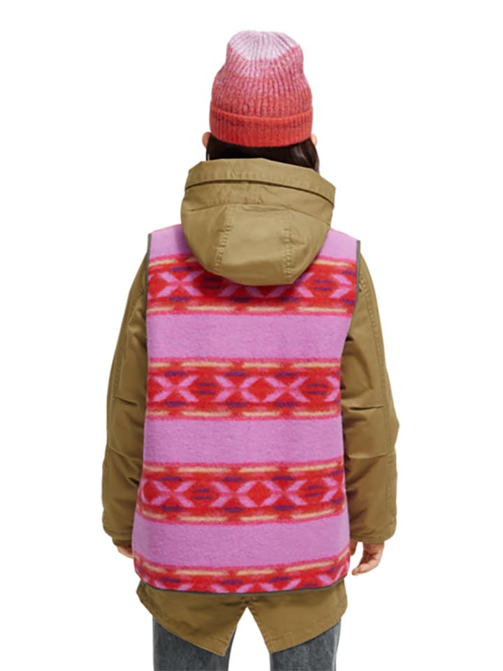 Scotch Soda 2 in 1 parka lichtroze rood kaki goedkoop kopen limango