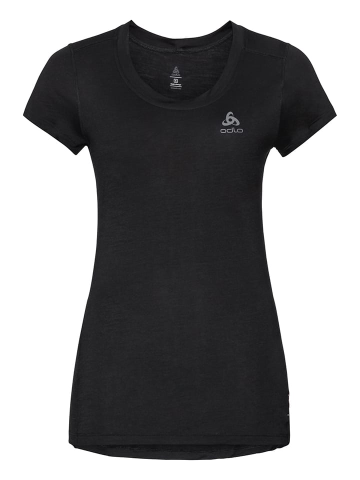 Trainingsshirt "Merino130" in Schwarz