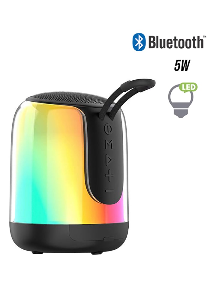 Bluetooth-Lautsprecher mit Farbwechsel in Schwarz