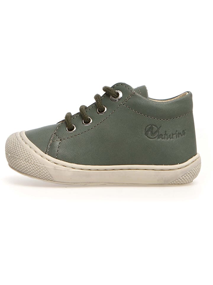 Leder-Lauflernschuhe "Cocoon" in Dunkelgrün