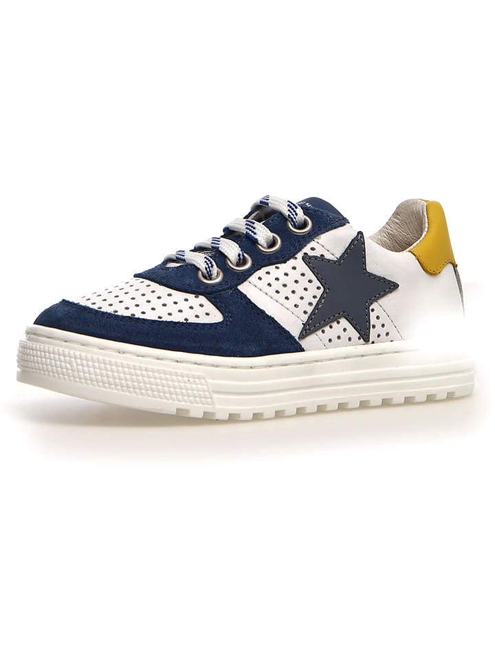 Leder-Sneakers "Hess" in Weiß