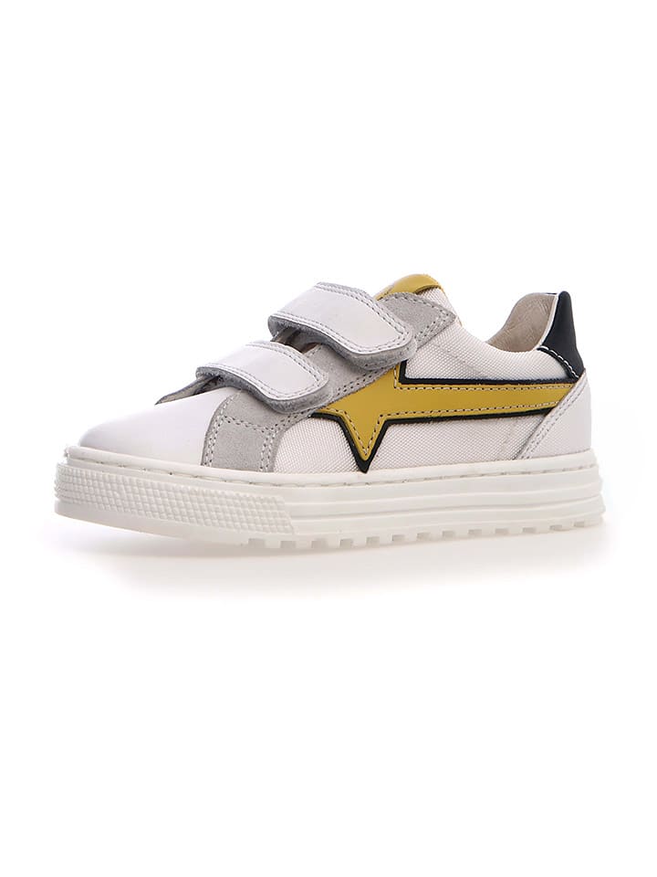 Skórzane sneakersy "Blitz" w kolorze białym