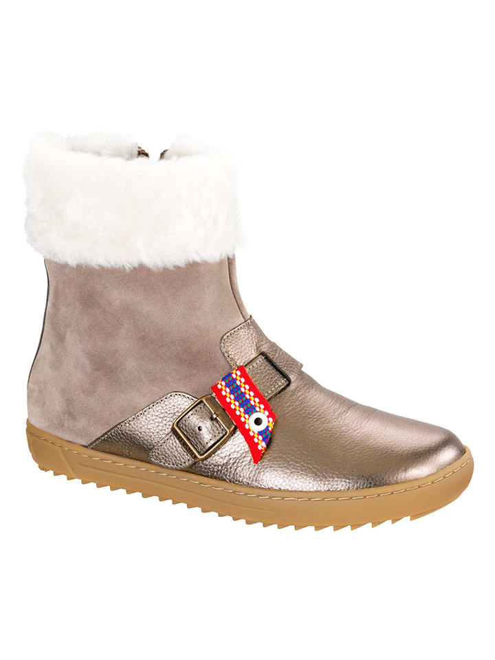 Birkenstock Leren boots Sterling goudkleurig goedkoop kopen limango