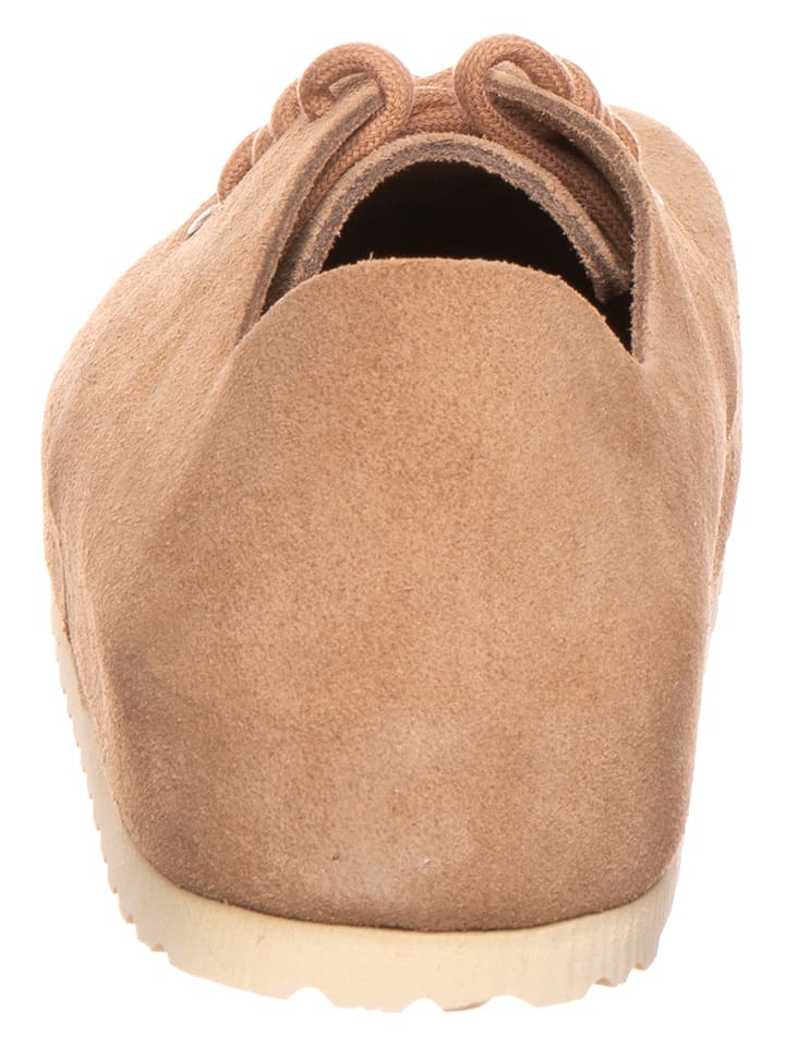 Birkenstock Leder Schnurschuhe Maine in Beige Weite S gunstig kaufen limango