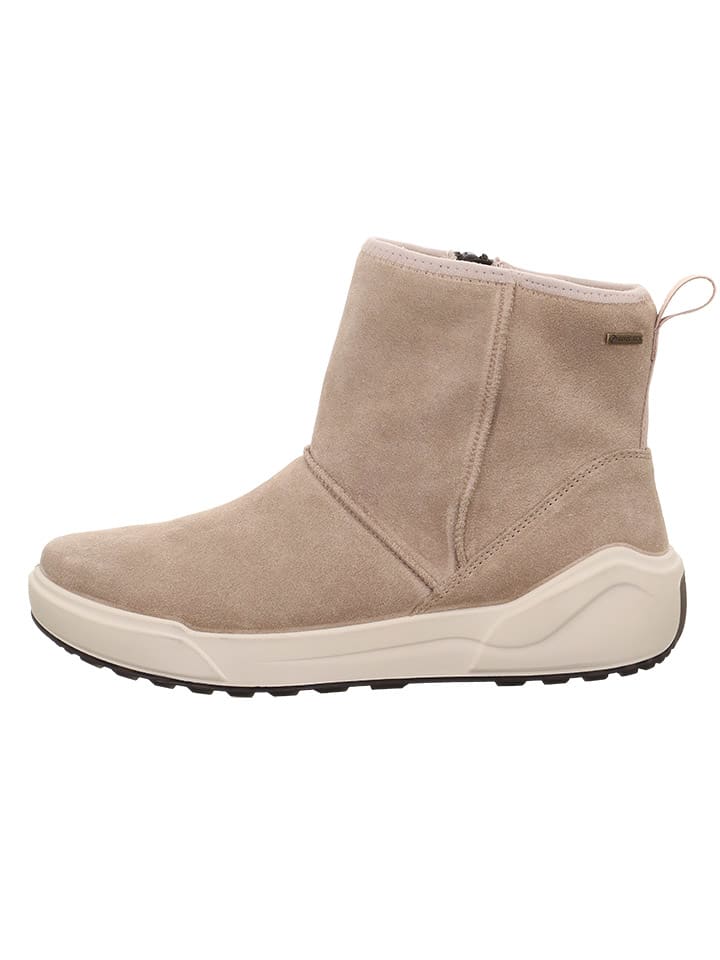 Leder-Winterboots "Cosy" in Beige