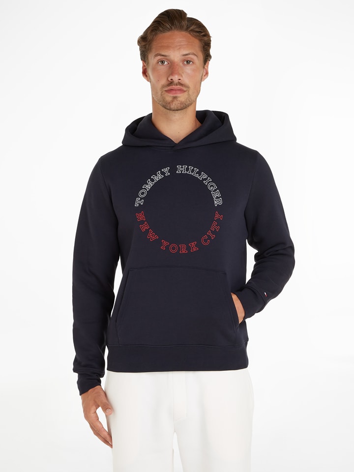 Tommy Hilfiger Hoodie donkerblauw goedkoop kopen limango